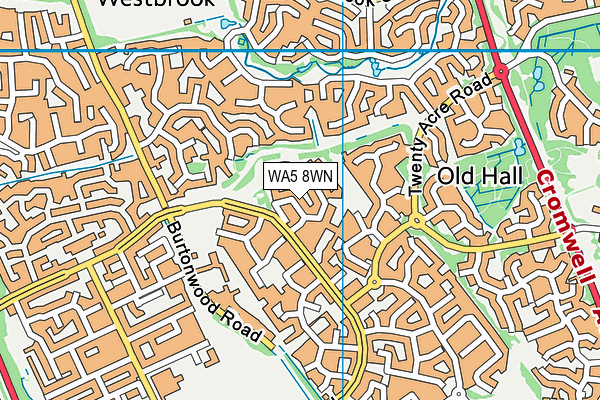 WA5 8WN map - OS VectorMap District (Ordnance Survey)