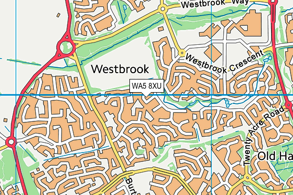 WA5 8XU map - OS VectorMap District (Ordnance Survey)