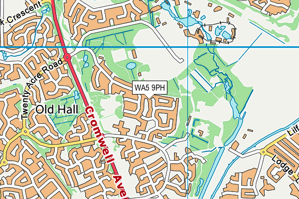 WA5 9PH map - OS VectorMap District (Ordnance Survey)