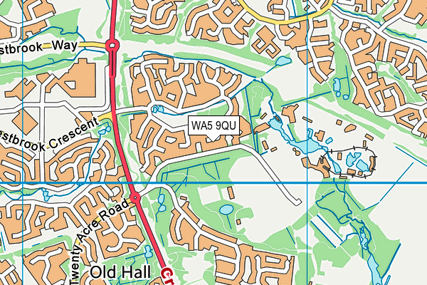 WA5 9QU map - OS VectorMap District (Ordnance Survey)