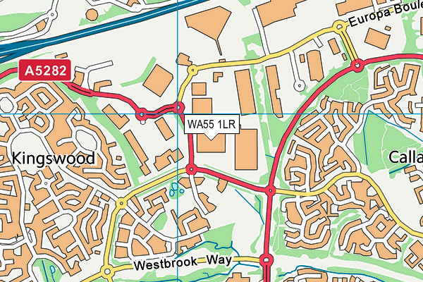 WA55 1LR map - OS VectorMap District (Ordnance Survey)