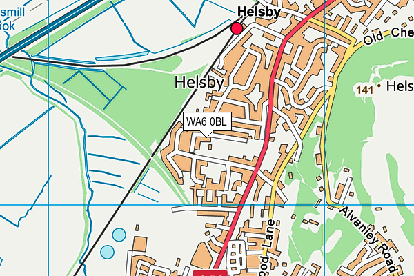 Helsby Parish Field  map (WA6 0BL) - OS VectorMap District (Ordnance Survey)