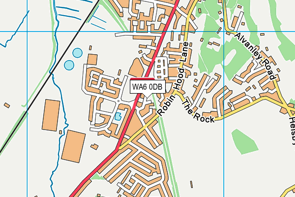 WA6 0DB map - OS VectorMap District (Ordnance Survey)