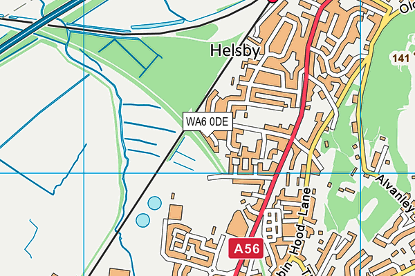 WA6 0DE map - OS VectorMap District (Ordnance Survey)