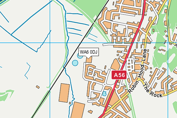 WA6 0DJ map - OS VectorMap District (Ordnance Survey)