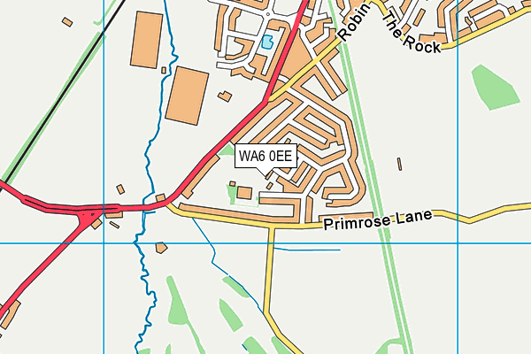 WA6 0EE map - OS VectorMap District (Ordnance Survey)