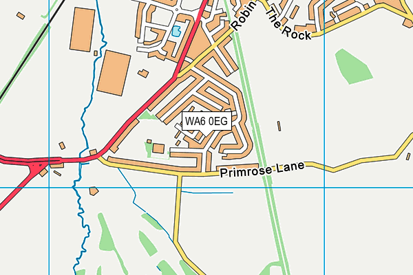 WA6 0EG map - OS VectorMap District (Ordnance Survey)