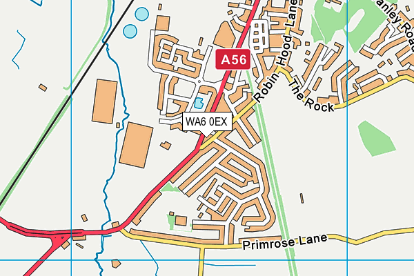 WA6 0EX map - OS VectorMap District (Ordnance Survey)