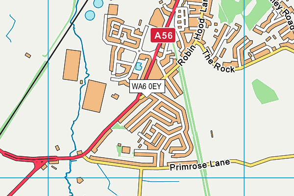 WA6 0EY map - OS VectorMap District (Ordnance Survey)