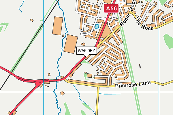 WA6 0EZ map - OS VectorMap District (Ordnance Survey)