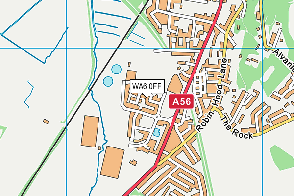 WA6 0FF map - OS VectorMap District (Ordnance Survey)