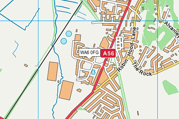 WA6 0FG map - OS VectorMap District (Ordnance Survey)