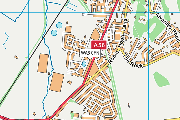 WA6 0FN map - OS VectorMap District (Ordnance Survey)