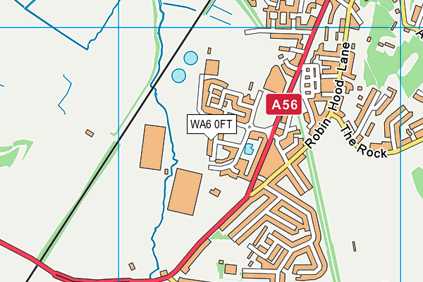 WA6 0FT map - OS VectorMap District (Ordnance Survey)