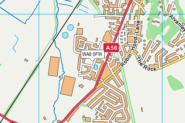 WA6 0FW map - OS VectorMap District (Ordnance Survey)