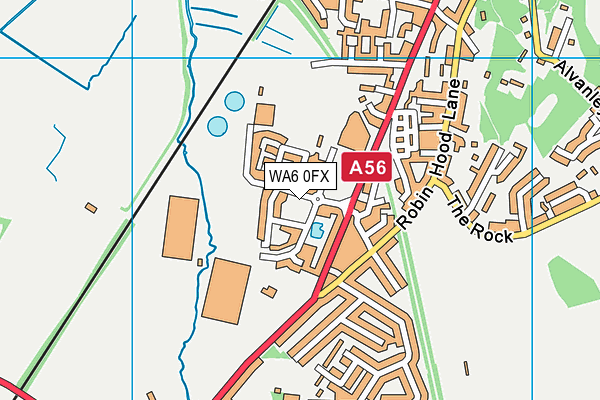 WA6 0FX map - OS VectorMap District (Ordnance Survey)