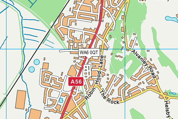 WA6 0QT map - OS VectorMap District (Ordnance Survey)