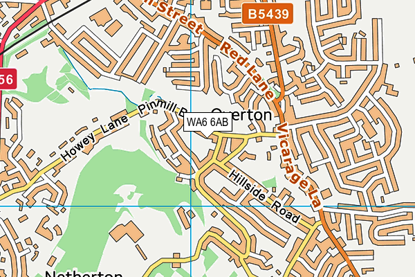 WA6 6AB map - OS VectorMap District (Ordnance Survey)