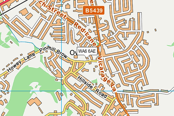 WA6 6AE map - OS VectorMap District (Ordnance Survey)