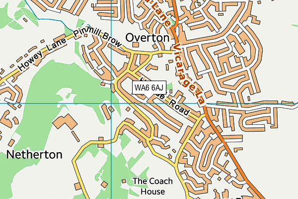 WA6 6AJ map - OS VectorMap District (Ordnance Survey)