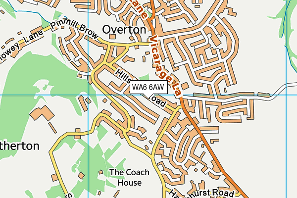 WA6 6AW map - OS VectorMap District (Ordnance Survey)