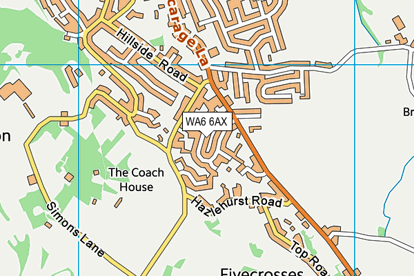 WA6 6AX map - OS VectorMap District (Ordnance Survey)