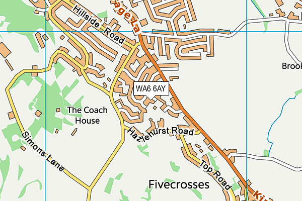 WA6 6AY map - OS VectorMap District (Ordnance Survey)