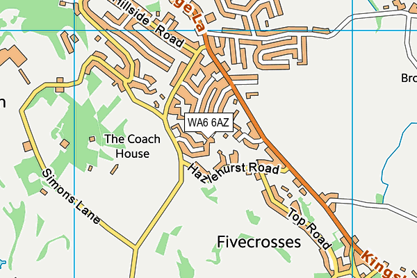WA6 6AZ map - OS VectorMap District (Ordnance Survey)