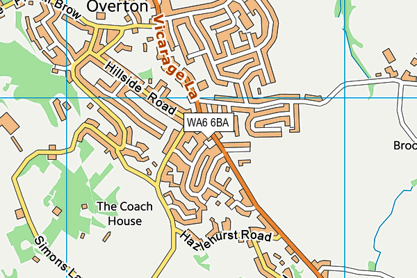 WA6 6BA map - OS VectorMap District (Ordnance Survey)