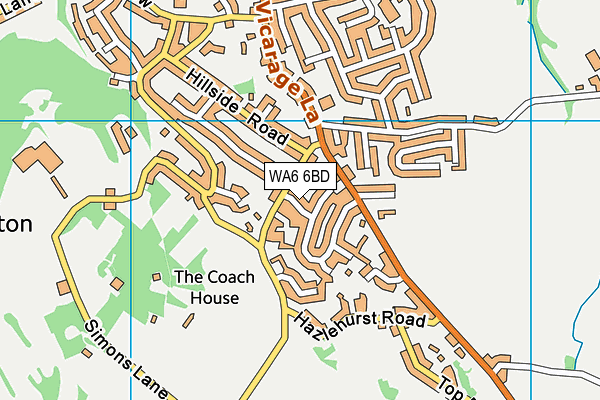 WA6 6BD map - OS VectorMap District (Ordnance Survey)