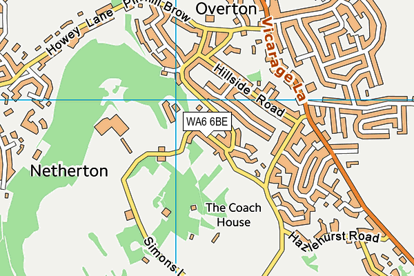 WA6 6BE map - OS VectorMap District (Ordnance Survey)