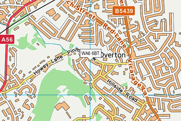 WA6 6BT map - OS VectorMap District (Ordnance Survey)