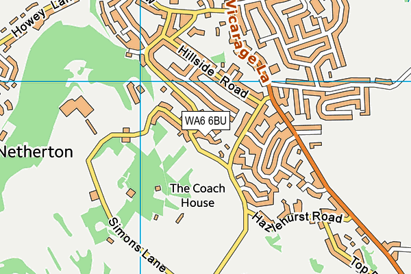 WA6 6BU map - OS VectorMap District (Ordnance Survey)