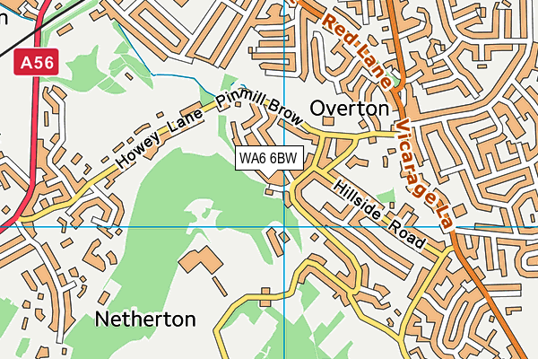 WA6 6BW map - OS VectorMap District (Ordnance Survey)