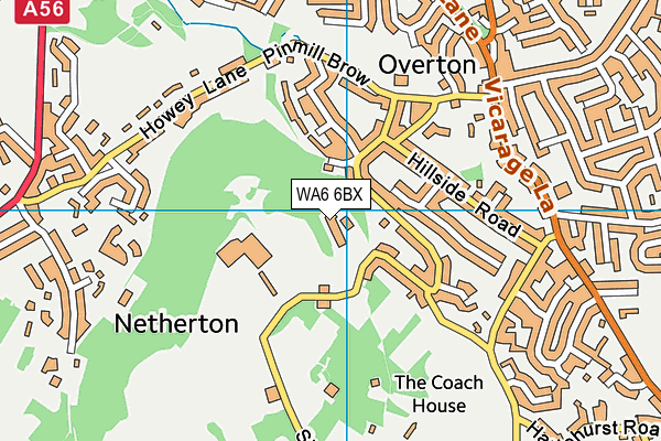 WA6 6BX map - OS VectorMap District (Ordnance Survey)