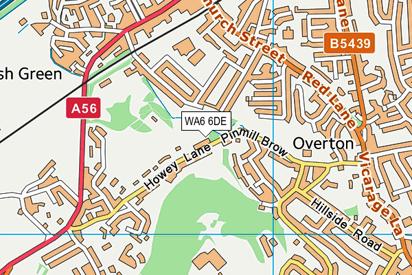 WA6 6DE map - OS VectorMap District (Ordnance Survey)