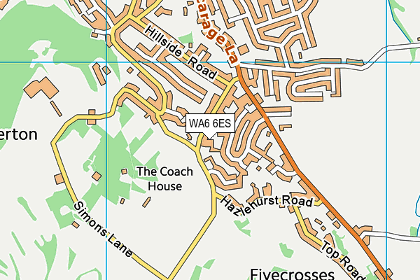 WA6 6ES map - OS VectorMap District (Ordnance Survey)