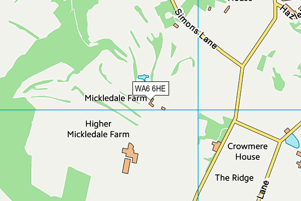 Frodsham Golf Club map (WA6 6HE) - OS VectorMap District (Ordnance Survey)