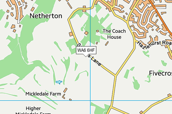 WA6 6HF map - OS VectorMap District (Ordnance Survey)