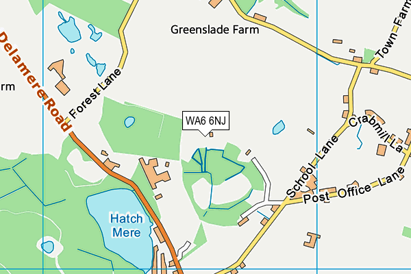 WA6 6NJ map - OS VectorMap District (Ordnance Survey)
