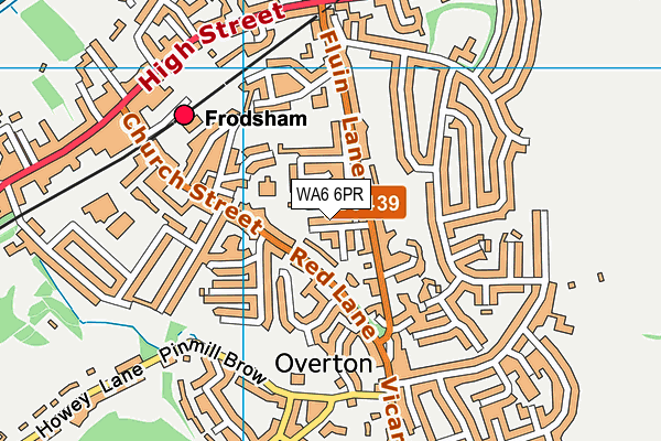 WA6 6PR map - OS VectorMap District (Ordnance Survey)