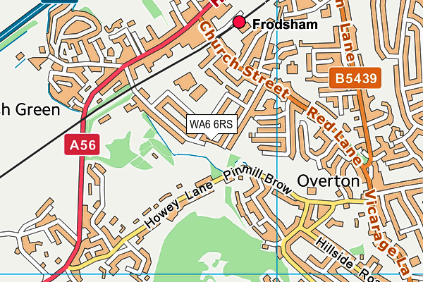 WA6 6RS map - OS VectorMap District (Ordnance Survey)