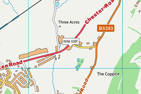 WA6 6XR map - OS VectorMap District (Ordnance Survey)