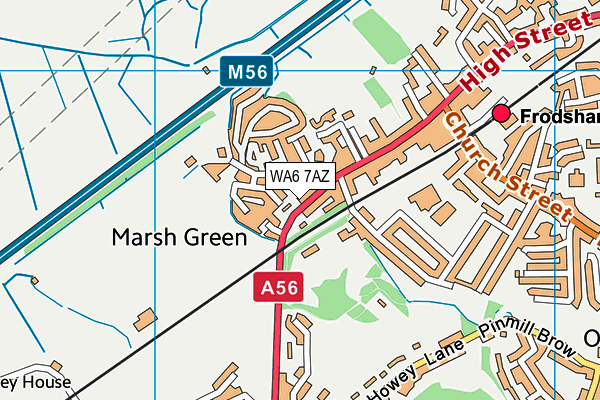 WA6 7AZ map - OS VectorMap District (Ordnance Survey)