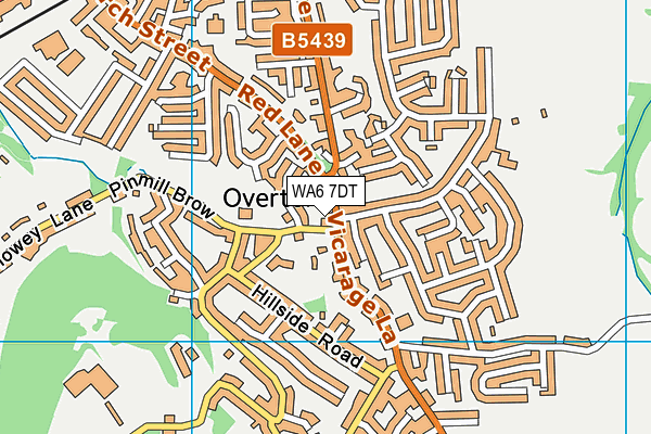 WA6 7DT map - OS VectorMap District (Ordnance Survey)