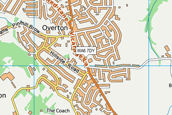 WA6 7DY map - OS VectorMap District (Ordnance Survey)