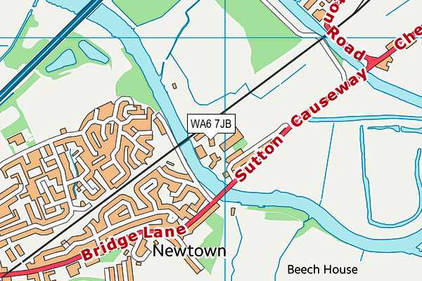 WA6 7JB map - OS VectorMap District (Ordnance Survey)