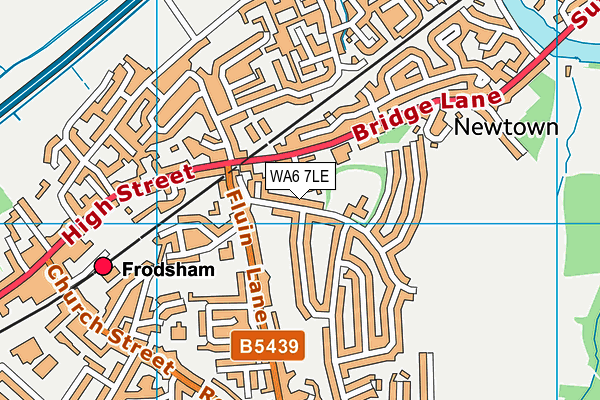 Frodsham Manor House Primary School map (WA6 7LE) - OS VectorMap District (Ordnance Survey)