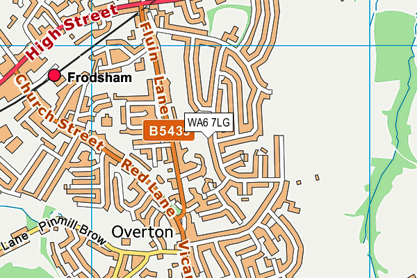 WA6 7LG map - OS VectorMap District (Ordnance Survey)