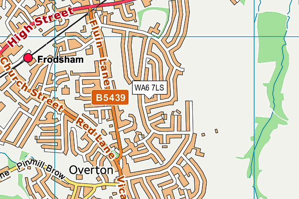 WA6 7LS map - OS VectorMap District (Ordnance Survey)